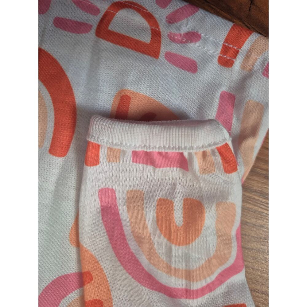 Carter's Shirt Girls Sized 3T Boho Rainbow Long Sleeve Crew Neck White Pink 8237 - Picture 5 of 7